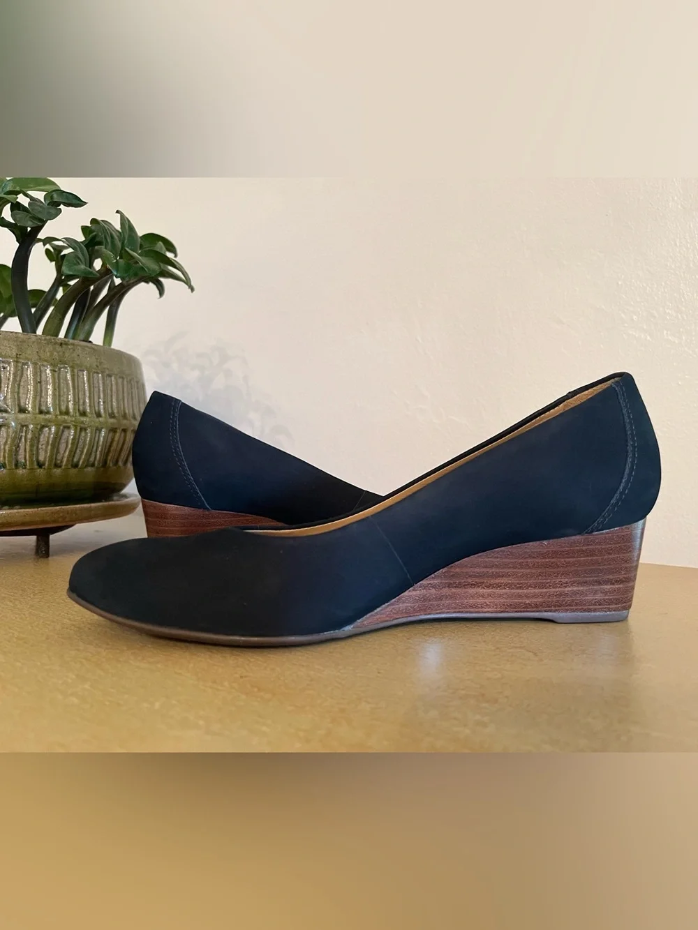 Marc Joseph New York Black Suede Leather Prospect Wedges, 8